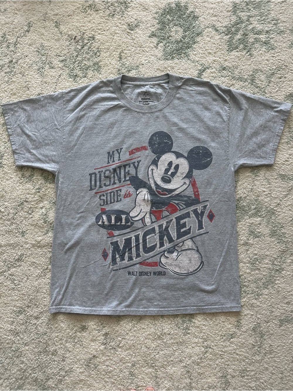 Disney Mickey Mouse Gray Graphic Tee - Walt Disney World